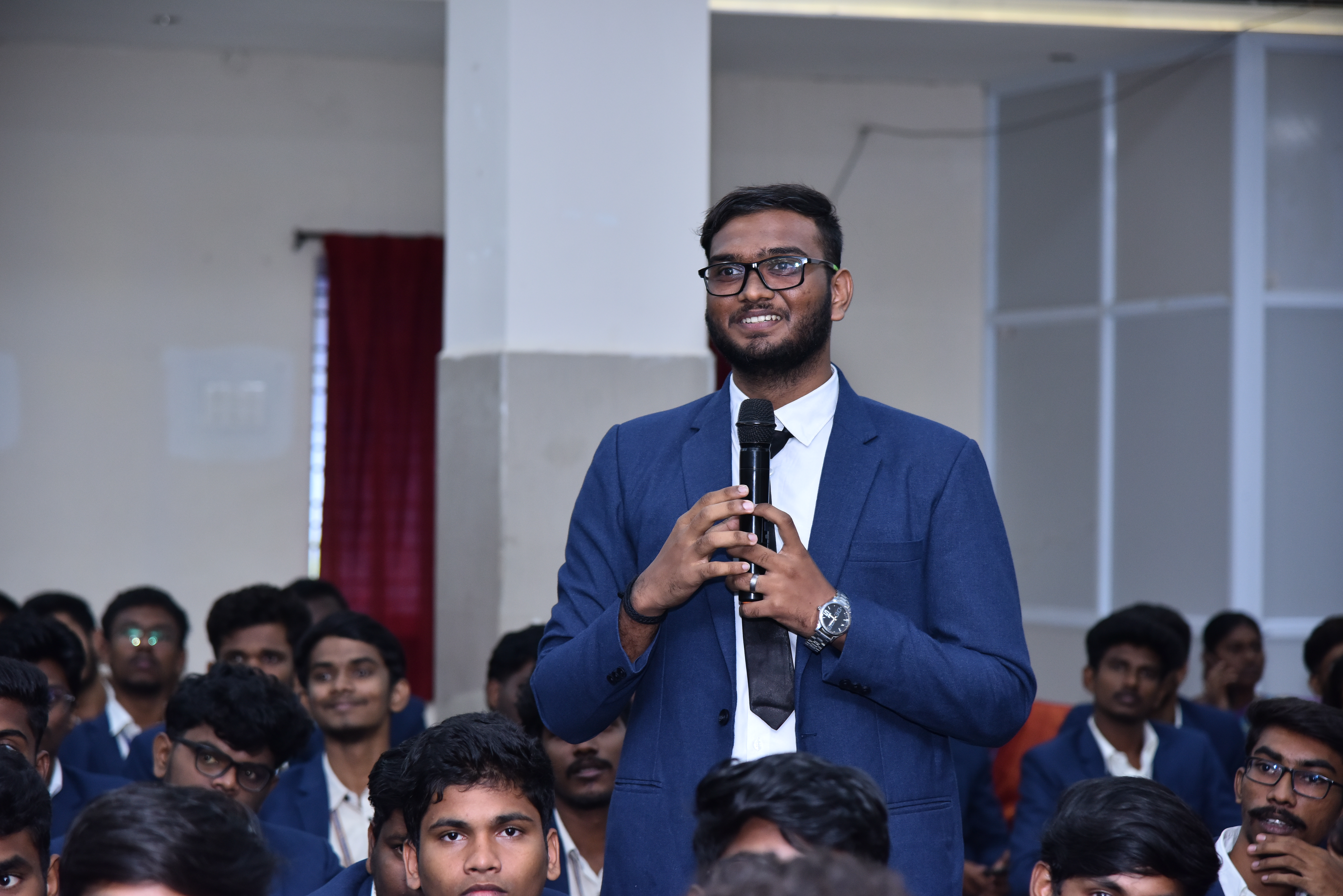 Student presenting during Toastmasters Speech Session